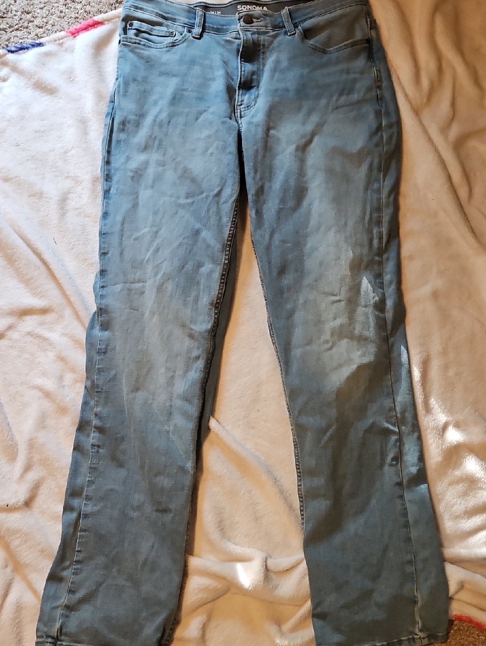 Men's Sonoma Light Wash Straight-Leg Jeans in Blue